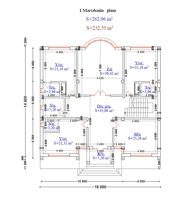 Villa Arcadia — 1-ci mərtəbə